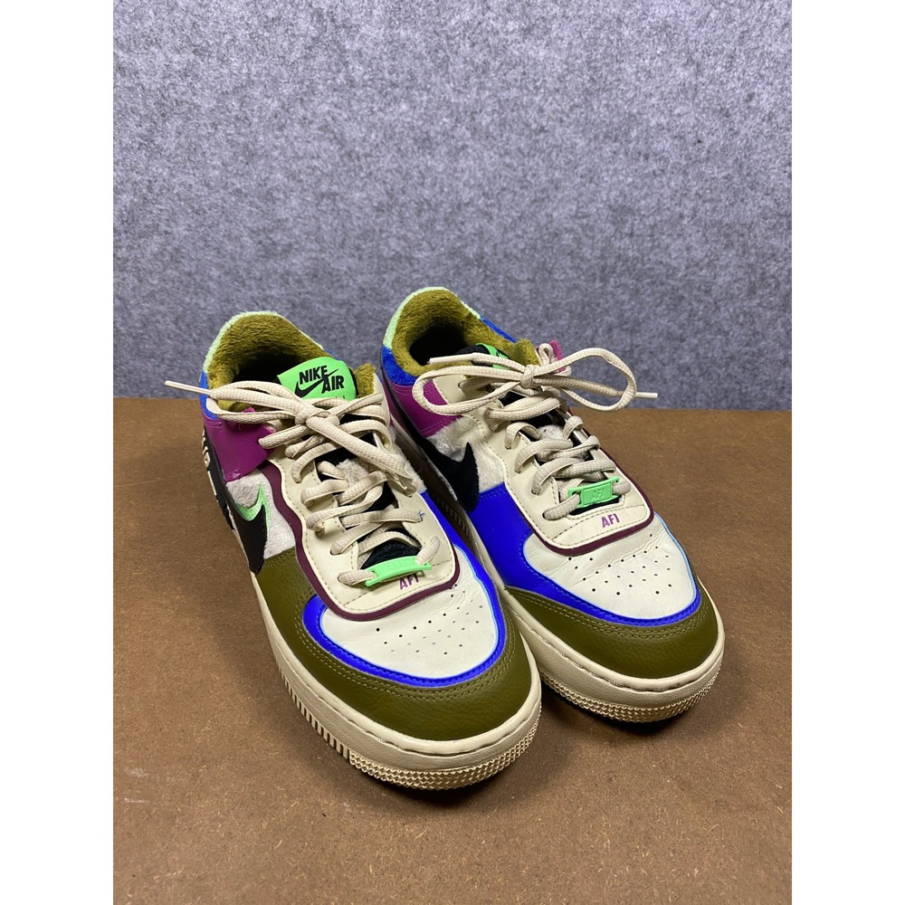 Nike Air Force 1 Shadow Wild Multi-Color Sneakers CT1985-500 Womens 8 - Picture 1 of 9